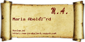 Maria Abelárd névjegykártya